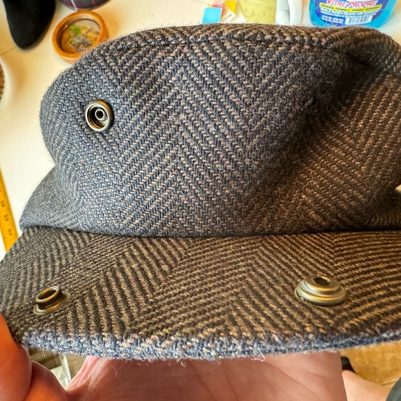 Vintage High End Gray Tweed Pattern Wool SCALA Men’s S Cabby Hat Rare - Picture 9 of 11